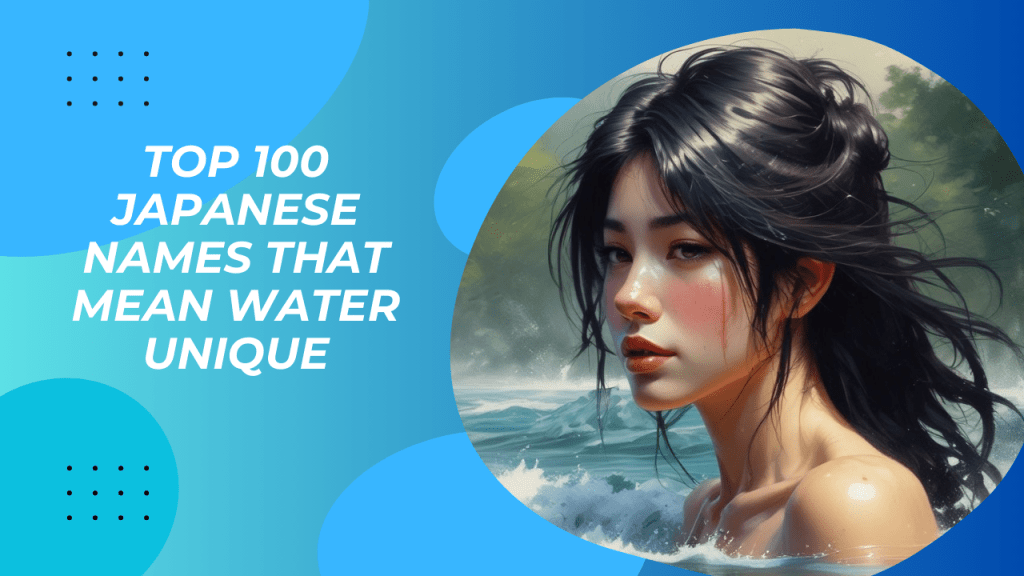 Japanese names that mean water